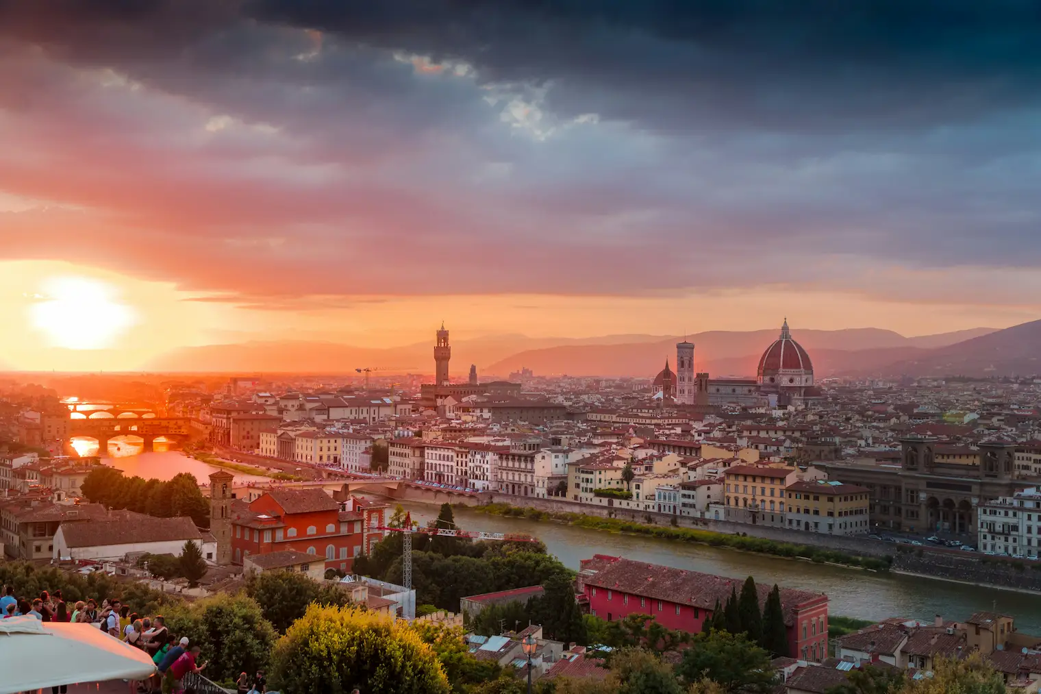 Florence panorama sunset